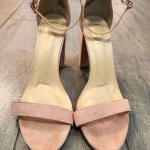 Lulu's Suade Ankle Strap Shoes
